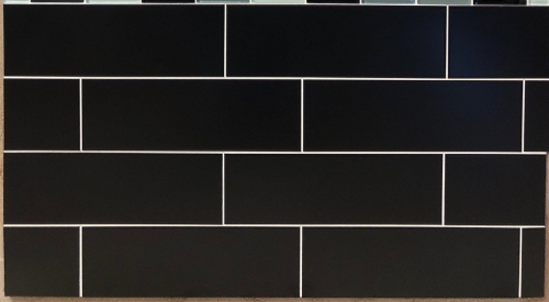4” x 12” - Ribesalbes - Matte Black - Ceramic Subway Tile
